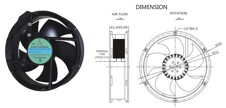  Taiwan's San Ju SJ 2206 ha 2-iron leaf fan